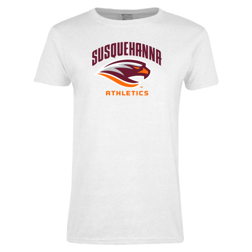  Womens White Short Sleeve Tee - Athletics