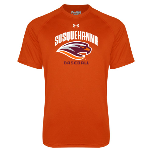  Under Armour Orange Tech Tee - Baseball