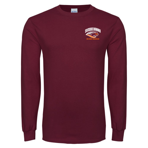  Maroon Long Sleeve T-Shirt - Primary Mark
