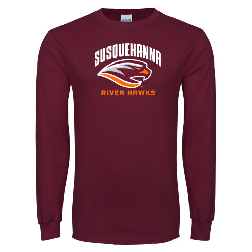  Maroon Long Sleeve T-Shirt - Primary Mark