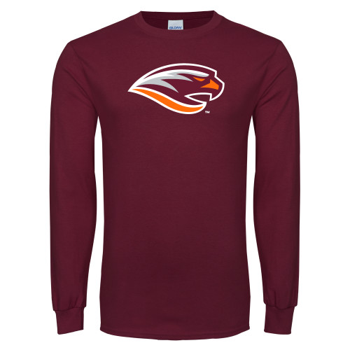  Maroon Long Sleeve T-Shirt - River Hawk