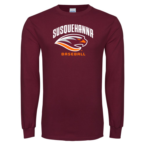  Maroon Long Sleeve T-Shirt - Baseball