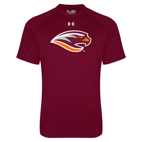 Under Armour Maroon Tech Tee - River Hawk