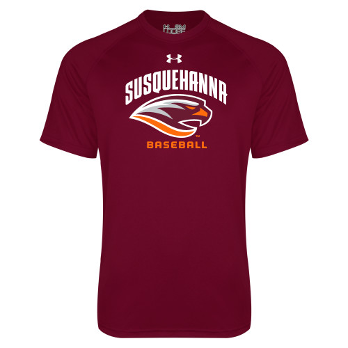  Under Armour Maroon Tech Tee - Baseball