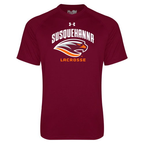  Under Armour Maroon Tech Tee - Lacrosse