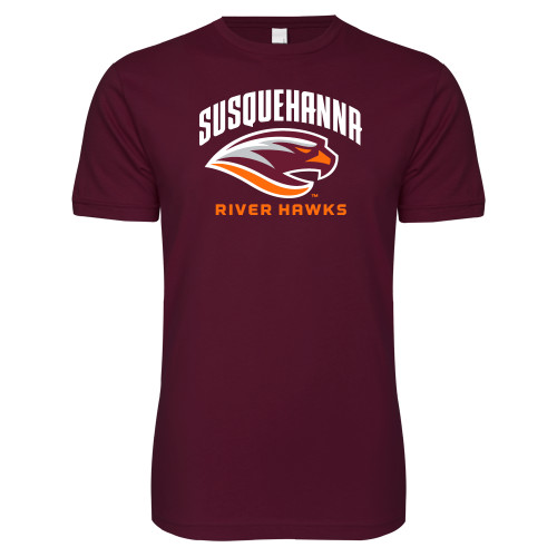  Next Level Maroon SoftStyle T Shirt - Primary Mark