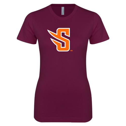  Next Level Womens Maroon Boyfriend Tee - S