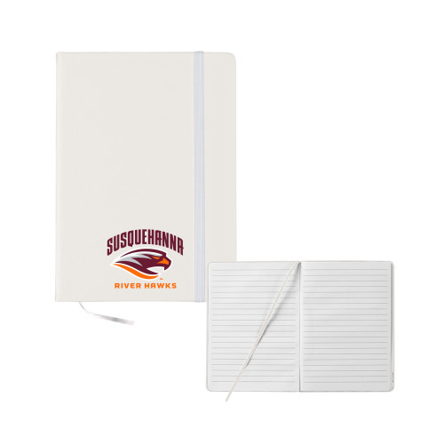  5x7 White Hard Cover Journal - Primary Mark