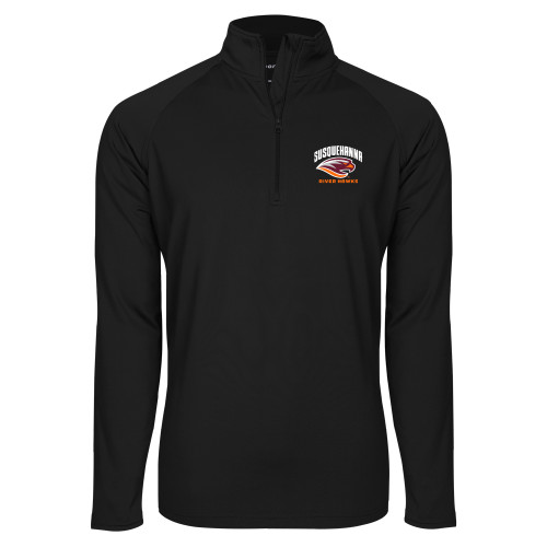  Sport Tek Black Sport Wick Stretch 1/2 Zip Pullover - Primary Mark
