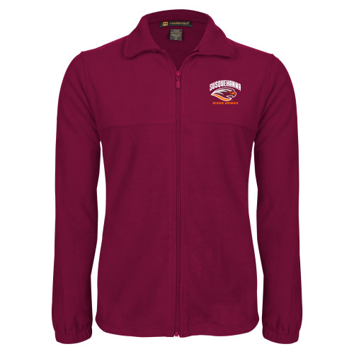  Maroon Fleece Full Zip Jacket - Primary Mark