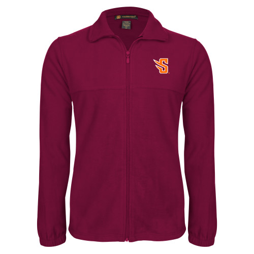  Maroon Fleece Full Zip Jacket - S