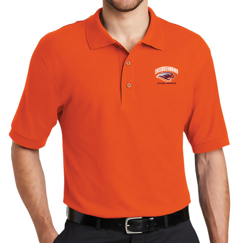  Orange Silk Touch Polo - Primary Mark