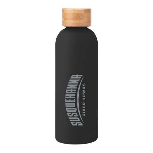  Blair Black Stainless Steel Bottle w/ Bamboo Lid 17 oz - Arched Susquehanna  Engraved