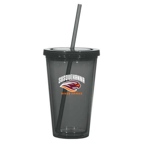  Madison Double Wall Charcoal Tumbler w/Straw 16oz - Primary Mark