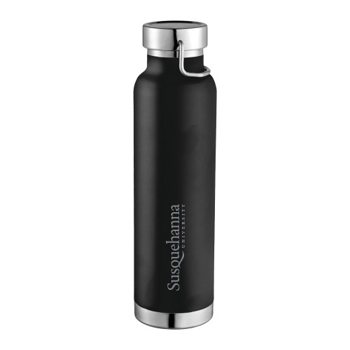  Thor Copper Vacuum Insulated Black Bottle 22oz - Susquehanna University Wordmark Engraved