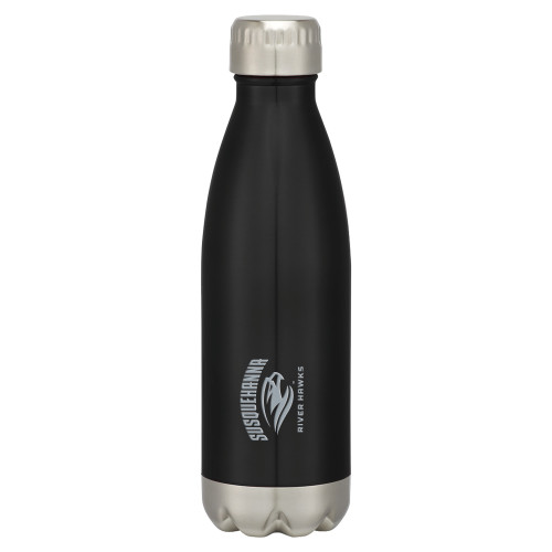  Swig Stainless Steel Black Bottle 16oz - Primary Mark  Engraved