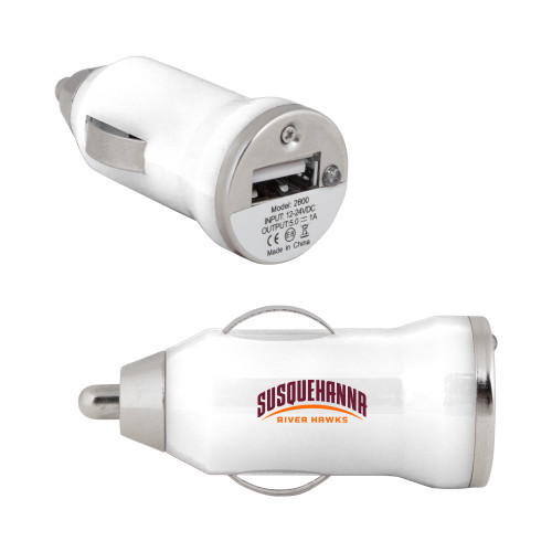  On the Go White Car Charger - Arched Susquehanna