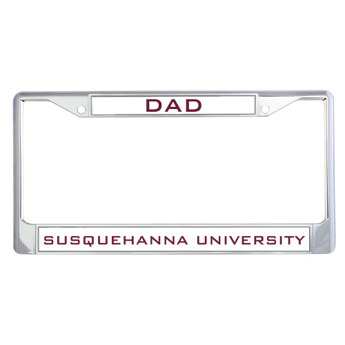  Dad Metal License Plate Frame in Chrome - Dad