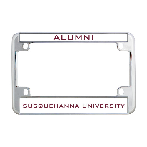  Metal Motorcycle License Plate Frame in Chrome - Alumni