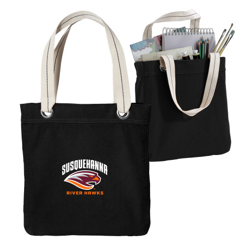  Allie Black Canvas Tote - Primary Mark