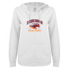 Thumbnail image for  ENZA Womens White V Notch Raw Edge Fleece Hoodie