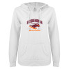 Thumbnail image for  ENZA Womens White V Notch Raw Edge Fleece Hoodie