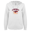 Thumbnail image for  ENZA Womens White V Notch Raw Edge Fleece Hoodie
