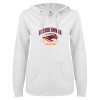 Thumbnail image for  ENZA Womens White V Notch Raw Edge Fleece Hoodie