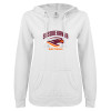 Thumbnail image for  ENZA Womens White V Notch Raw Edge Fleece Hoodie