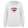 Thumbnail image for  ENZA Womens White V Notch Raw Edge Fleece Hoodie