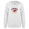 Thumbnail image for  ENZA Womens White V Notch Raw Edge Fleece Hoodie