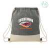 Thumbnail image for  Split Recycled Cotton Natural/Black Drawstring Bag