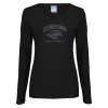 Thumbnail image for  Womens Black Long Sleeve V Neck Tee 