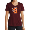 Thumbnail image for  Womens Maroon Performance Short Sleeve Tee