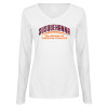 Thumbnail image for  Womens White Long Sleeve V Neck Tee