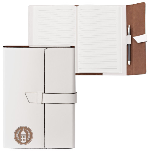  Fabrizio Junior White Portfolio w/Loop Closure - Tower Logo  Engraved