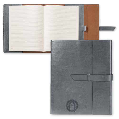  Fabrizio Grey Portfolio w/Loop Closure - Tower Logo  Engraved