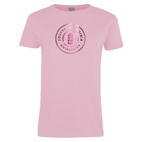  Womens Pink Short Sleeve Tee - Primary Mark  Foil