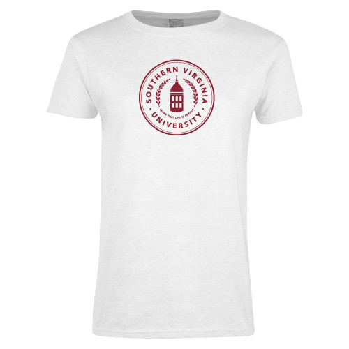  Womens White Short Sleeve Tee - Primary Mark