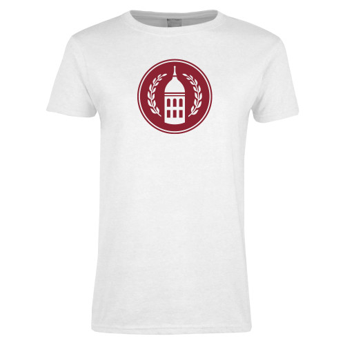  Womens White Short Sleeve Tee - Tower Logo
