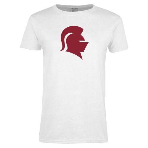  Womens White Short Sleeve Tee - Knight Head
