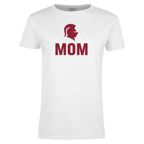  Womens White Short Sleeve Tee - Mom
