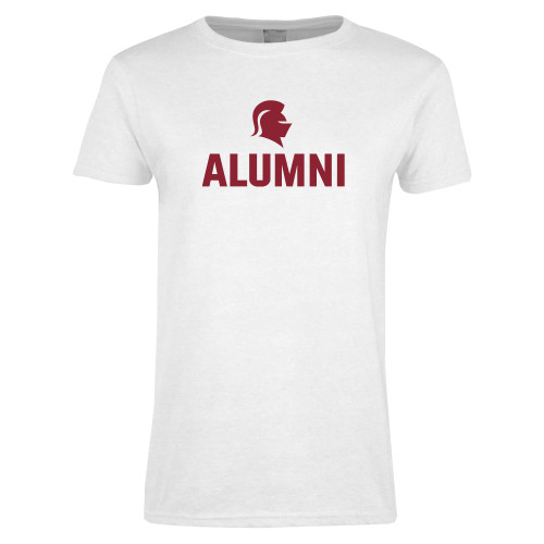  Womens White Short Sleeve Tee - Alumni
