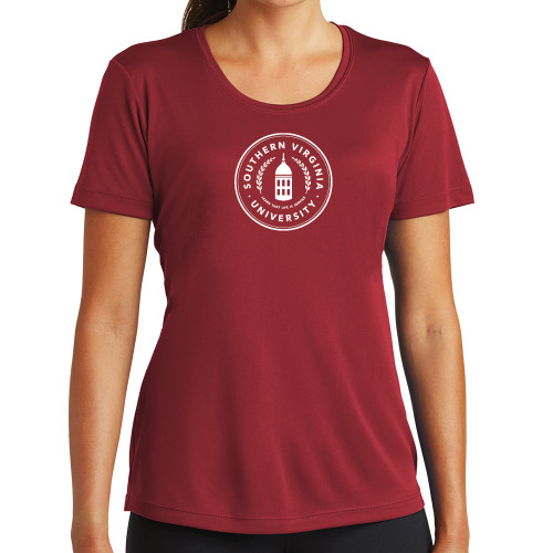  Womens Cardinal Performance Short Sleeve Tee - Primary Mark
