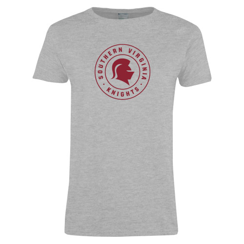 Womens Grey Short Sleeve Tee - Knights Seal