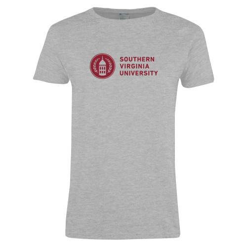  Womens Grey Short Sleeve Tee - SVU Word Mark