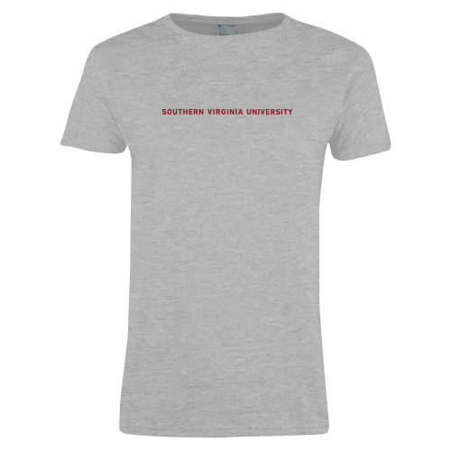  Womens Grey Short Sleeve Tee - Word Mark