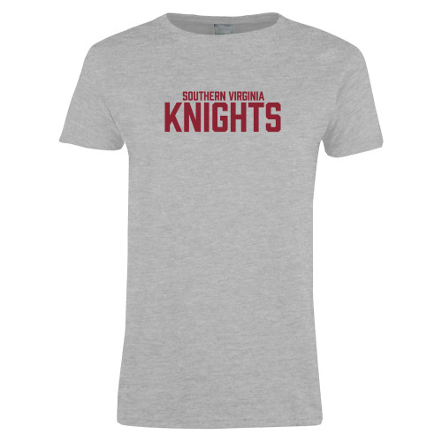  Womens Grey Short Sleeve Tee - Southern Virginia Knights