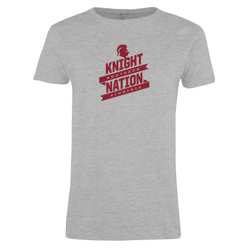  Womens Grey Short Sleeve Tee - Knight Nation