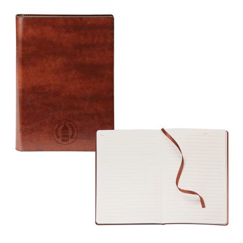  Fabrizio Brown Soft Cover Journal - Tower Logo Engraved
